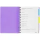 Ежедневник недатированный Bright Colours на спирали, А5, 272 стр, СИРЕНЕВЫЙ