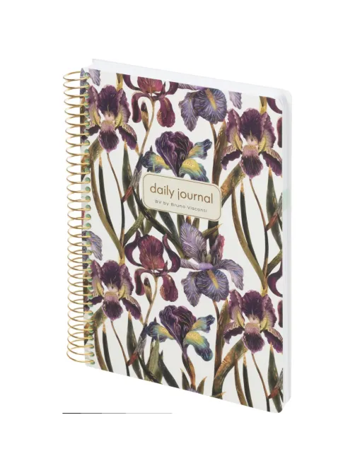 Ежедневник недатированный CUTE DIARY А5,BV,136,ИРИСЫ, зол.греб, 3-701/15