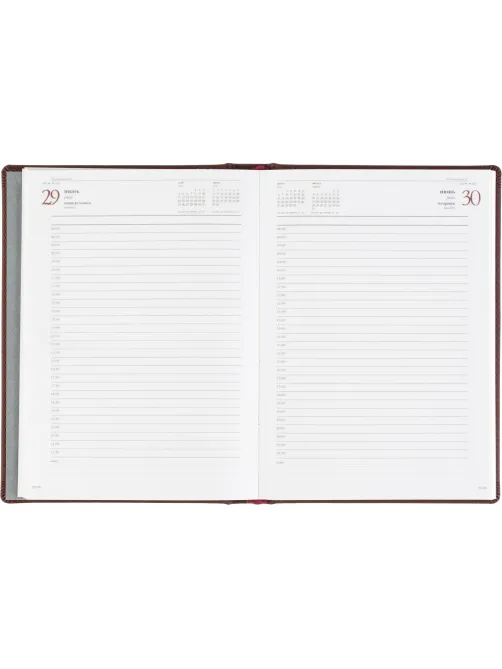 Ежедневник датированный 2026 А5+ VELVET бордовый 3-123/02