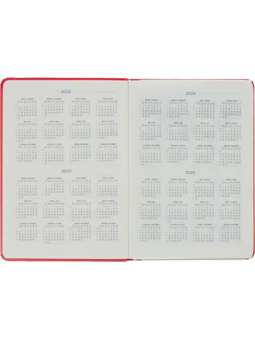 Ежедневник недатированный красный, А5 136 л., Diary, ATTACHE