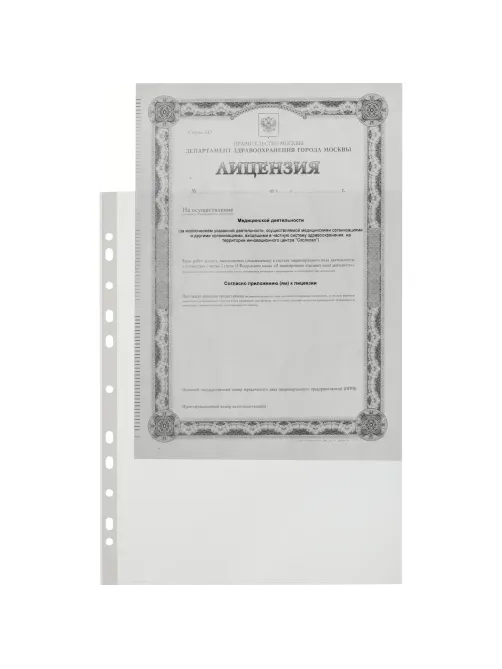 Файл-вкладыш А4+ Attache Selection 100 мкм 50шт/уп
