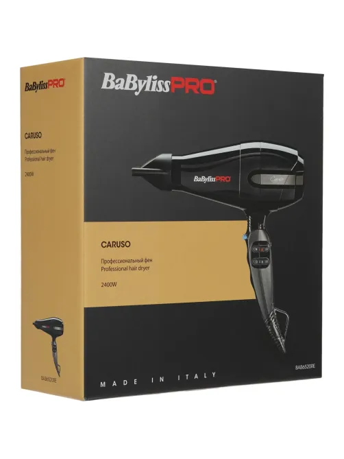 Фен BaByliss Pro CARUSO, 2400W черный