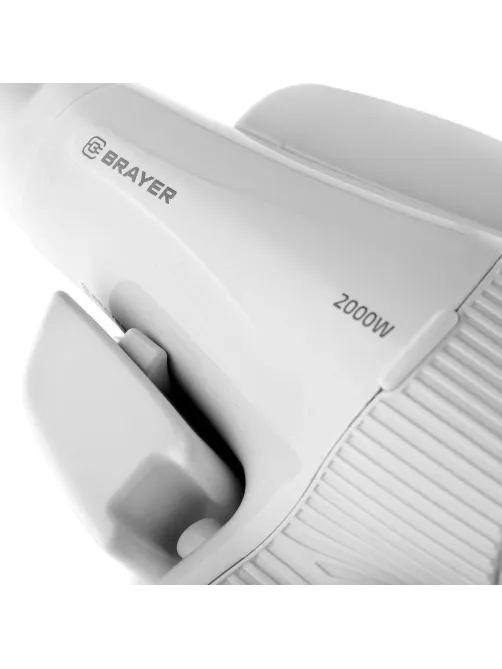 Фен настенный BRAYER BR3021, 2000ВТ,2скор, 2реж нагрева, концентратор,1,8 м