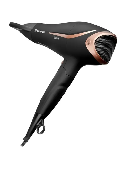 Фен BRAYER BR3000BN, 2200 Вт, 2 скор., холодный воздух