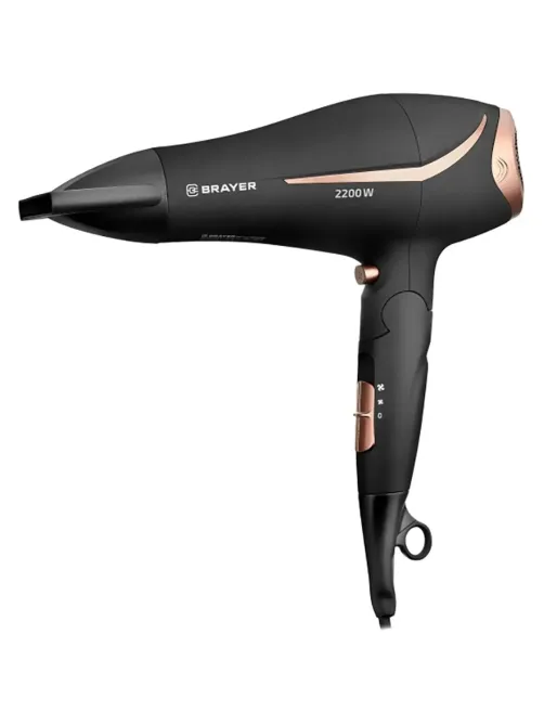 Фен BRAYER BR3000BN, 2200 Вт, 2 скор., холодный воздух