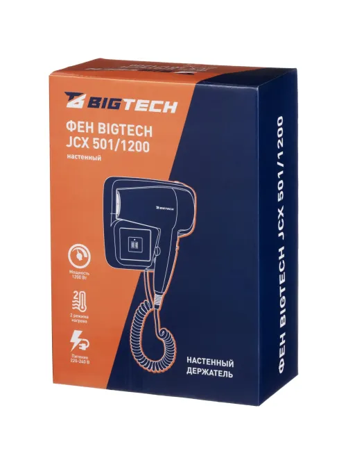 Фен BigTech JCX 501/1200,настенный,белый
