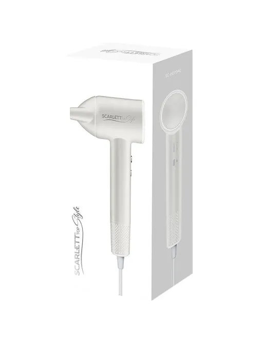 Фен Scarlett SC-HD70I42 (Белый, BLDC-мотор, LED индикация температуры)