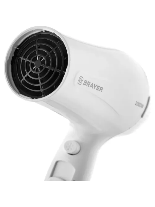 Фен настенный BRAYER BR3021, 2000ВТ,2скор, 2реж нагрева, концентратор,1,8 м
