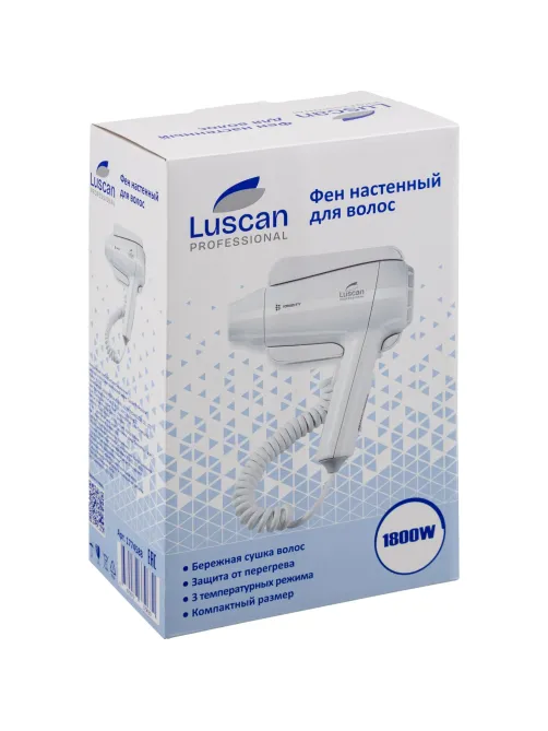 Фен настенный Luscan Professional Etalon 1800 (PL-178, white)