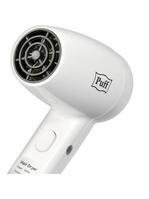 Фен Puff-1200B, белый, 1,2 кВт, с доп. розеткой