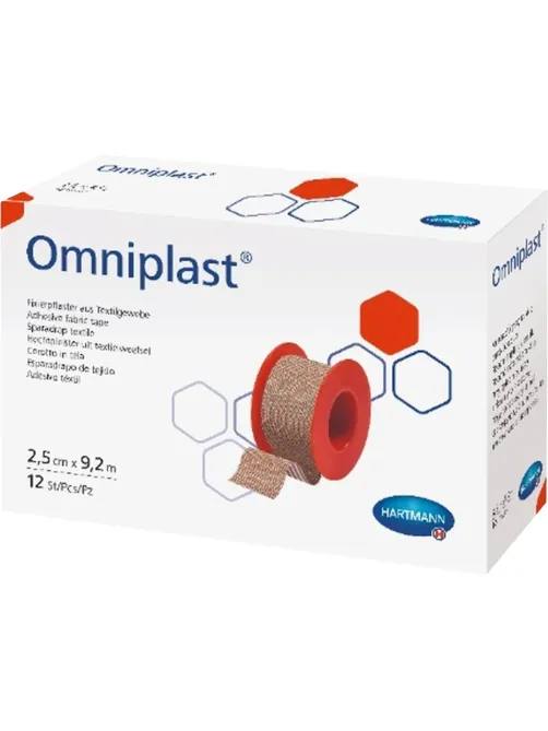Пластырь фиксирующий 9,2м x 2,5см, ткан, OMNIPLAST