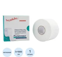 Лейкопластырь Ролепласт, 5смх10м, нетканый в картоне