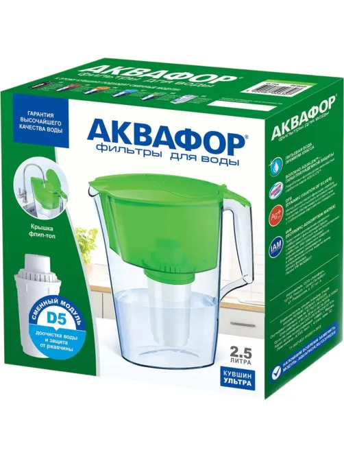 Фильтр -кувшин Аквафор Ультра модель P87А5F (зеленый)