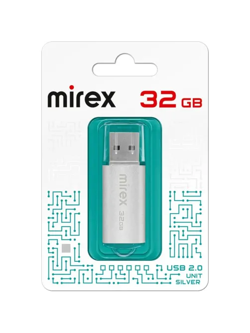Флеш-память Mirex USB UNIT SILVER 32Gb (13600-FMUUSI32 )
