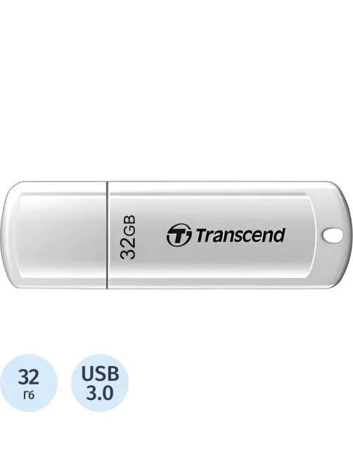 Флеш-память Transcend JetFlash 730, 32Gb, USB 3.1 G1, бел, TS32GJF730