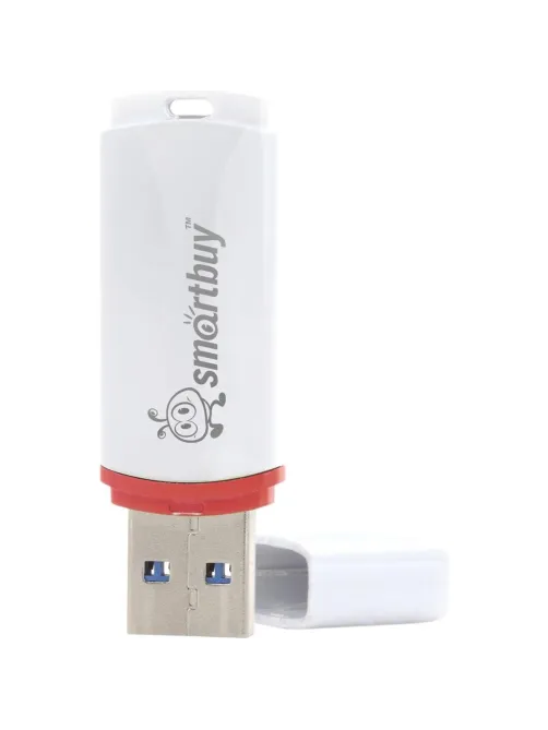 Флеш-память Smartbuy Crown, 64Gb, USB 2.0, бел, SB64GBCRW-W