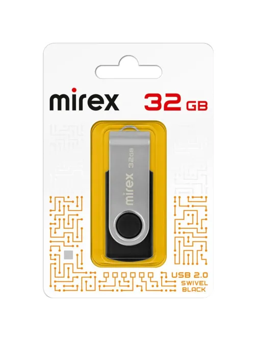 Флеш-память Mirex USB SWIVEL BLACK 32Gb (13600-FMURUS32 )