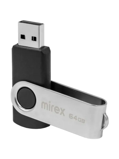 Флеш-память Mirex USB SWIVEL BLACK 64Gb (13600-FMURUS64 )