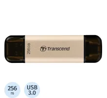 Флеш-память Transcend JetFlash 930C, 256Gb, USB 3.2 G1, зол, TS256GJF930C