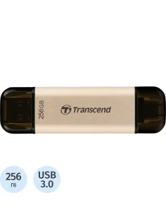 Флеш-память Transcend JetFlash 930C, 256Gb, USB 3.2 G1, зол, TS256GJF930C