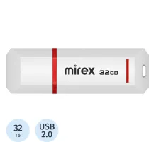 Флеш-память Mirex USB KNIGHT WHITE 32Gb (13600-FMUKWH32 )