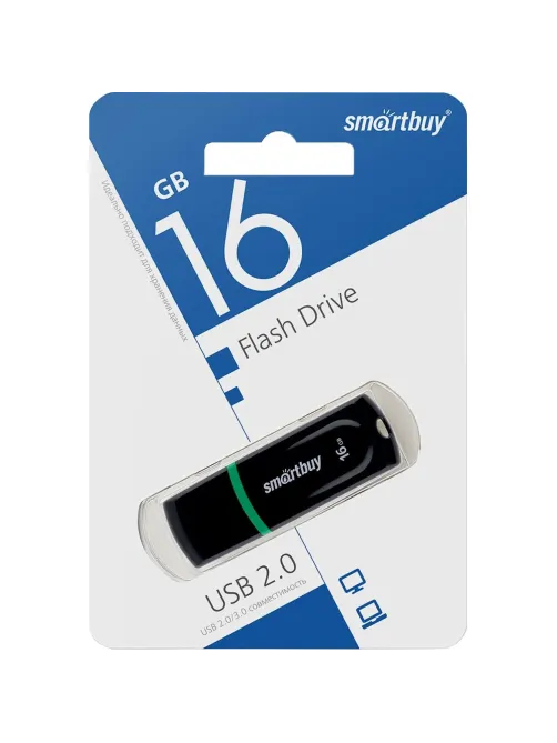 Флеш-память Smartbuy UFD 2.0 16GB Paean Black (SB16GBPN-K)