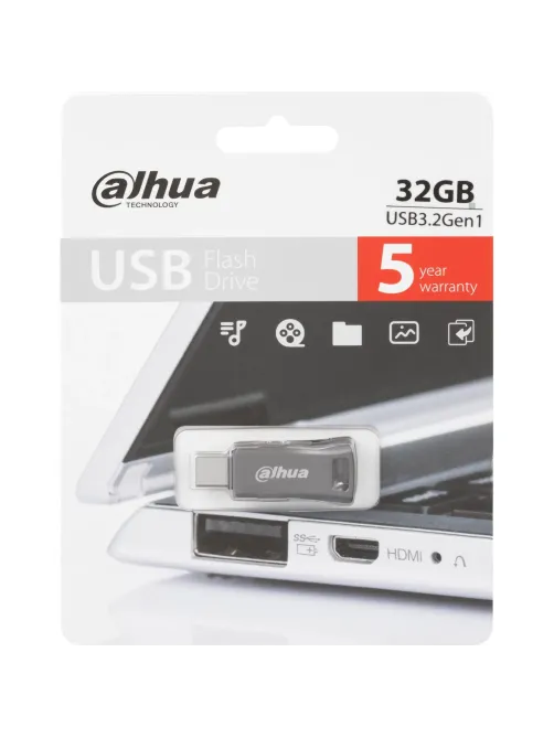 Флеш-память Dahua 32 Гб, USB3.2 Gen1 Type A и Type C DHI-USB-P639-32-32GB
