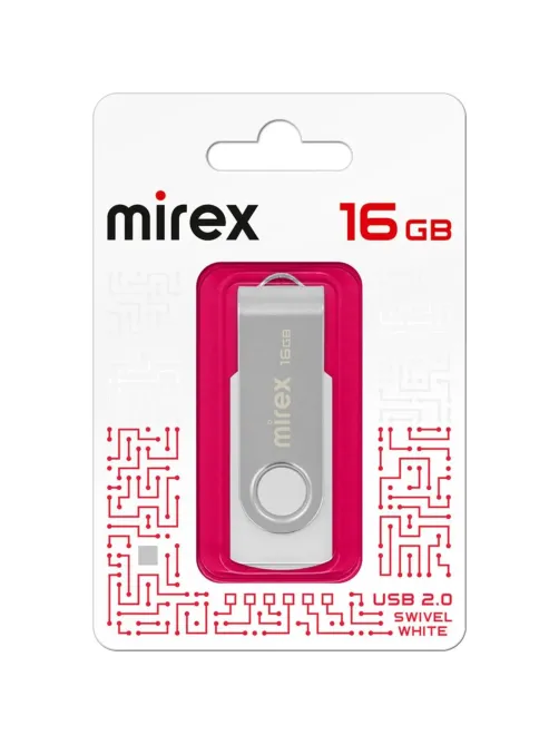 Флеш-память Mirex USB SWIVEL WHITE 16Gb (13600-FMUSWT16 )