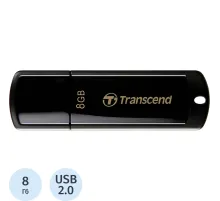 Флеш-память Transcend JetFlash 350, 8Gb, USB 2.0, чер, TS8GJF350