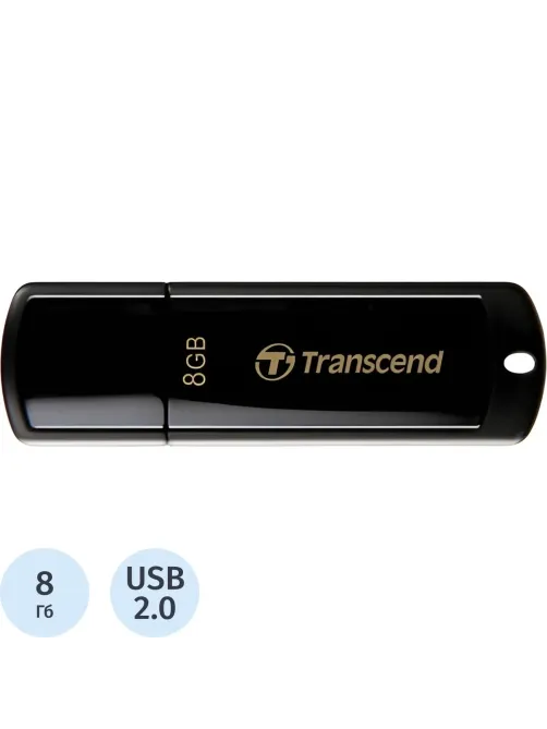 Флеш-память Transcend JetFlash 350, 8Gb, USB 2.0, чер, TS8GJF350