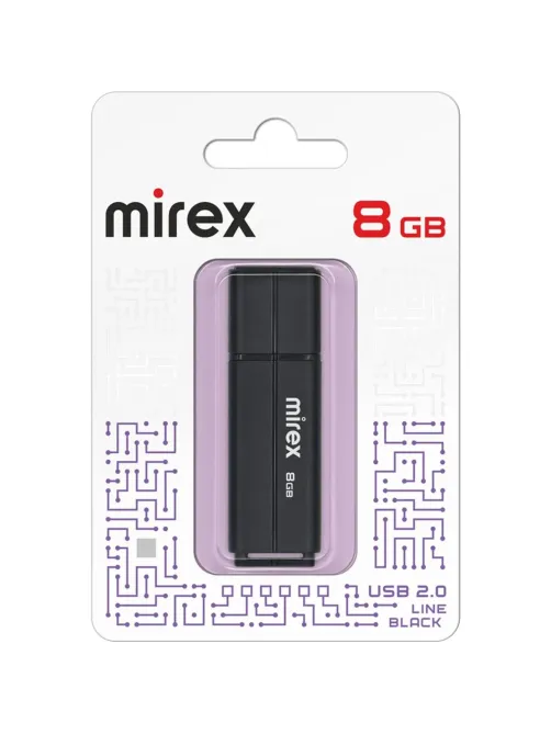 Флеш-память Mirex USB LINE BLACK 8Gb (13600-FMULBK08 )
