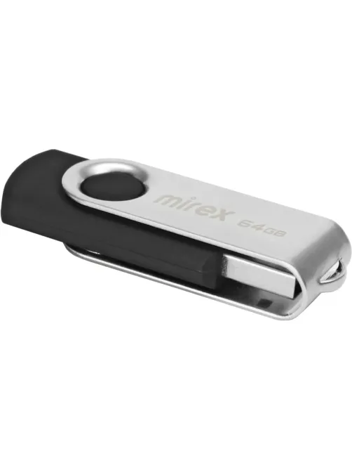 Флеш-память Mirex USB SWIVEL BLACK 64Gb (13600-FMURUS64 )