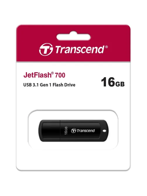 Флеш-память Transcend JetFlash 700, 16Gb, USB 3.1 G1, чер, TS16GJF700
