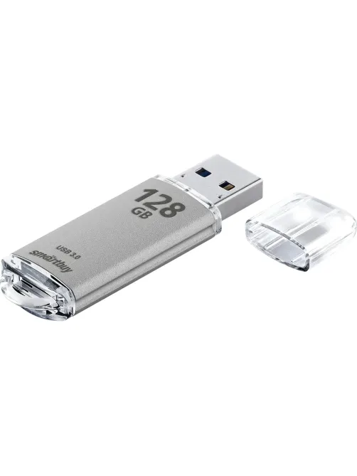 Флеш-память Smartbuy UFD 3.0/3.1 128GB V-Cut Silver (SB128GBVC-S3)