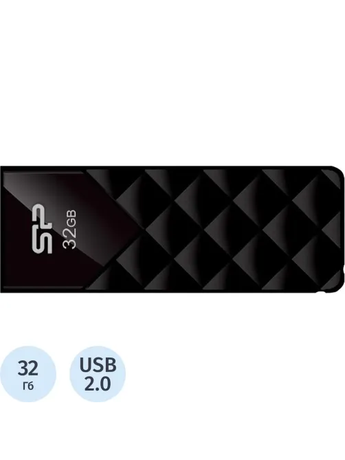 Флеш-память Silicon Power Ultima U03, 32Gb, USB 2.0, чер, SP032GBUF2U03V1K