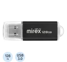 Флеш-память Mirex USB 3.0 UNIT BLACK 128Gb (13600-FM3UB128 )