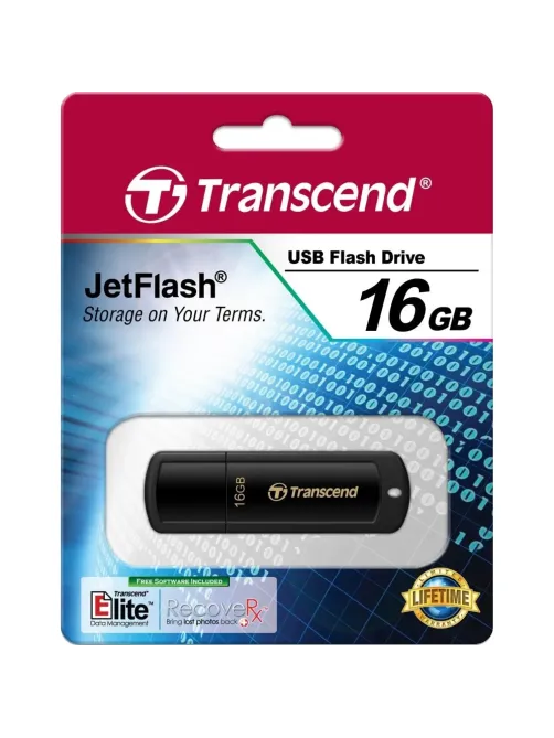 Флеш-память Transcend JetFlash 350, 16Gb, USB 2.0, чер, TS16GJF350