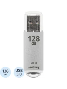 Флеш-память Smartbuy UFD 3.0/3.1 128GB V-Cut Silver (SB128GBVC-S3)