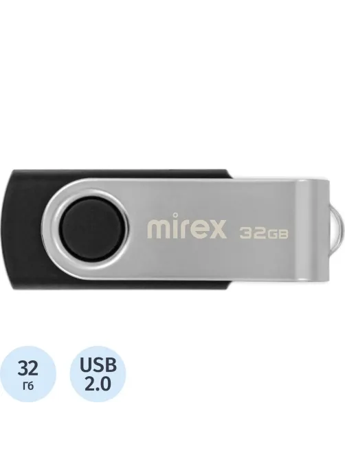 Флеш-память Mirex USB SWIVEL BLACK 32Gb (13600-FMURUS32 )