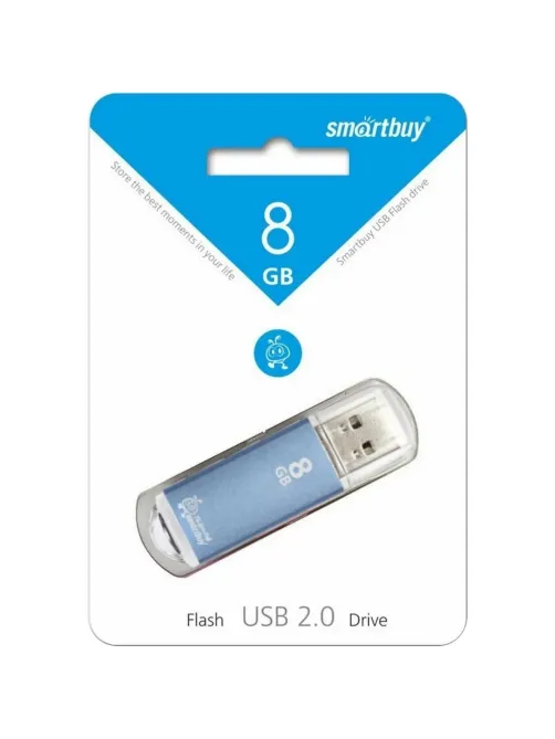 Флеш-память Smartbuy V-Cut, 8Gb, USB 2.0, син, SB8GBVC-B