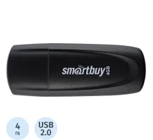 Флеш-память SmartBuy UFD 2.0 004GB Scout Black (SB004GB2SCK)