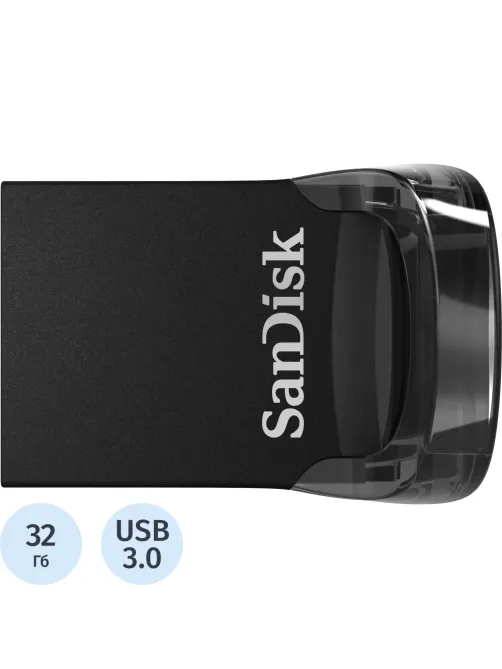 Флеш-память SanDisk Ultra Fit, 32Gb, USB 3.1 G1, чер, SDCZ430-032G-G46
