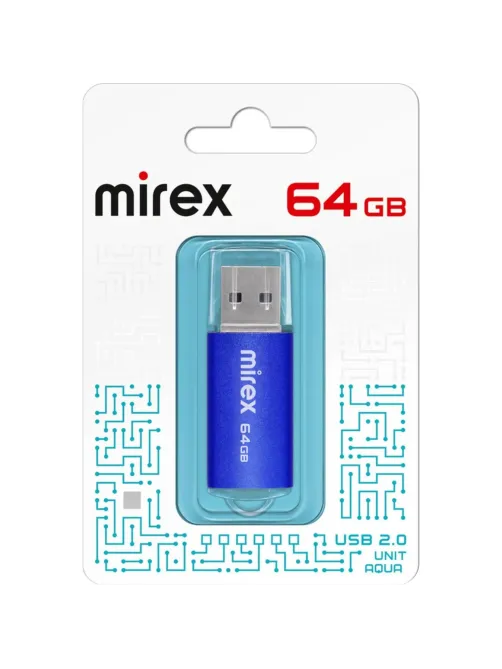Флеш-память Mirex USB UNIT AQUA 64Gb (13600-FMUAQU64 )