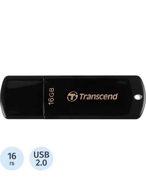 Флеш-память Transcend JetFlash 350, 16Gb, USB 2.0, чер, TS16GJF350