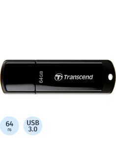 Флеш-память Transcend JetFlash 700, 64Gb, USB 3.1 G1, чер, TS64GJF700