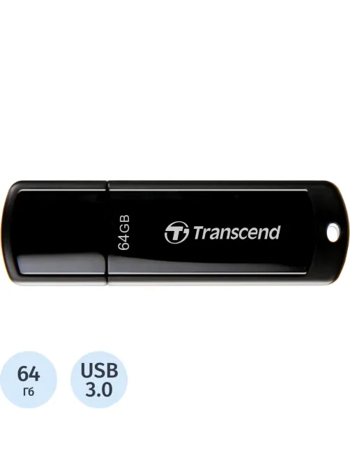 Флеш-память Transcend JetFlash 700, 64Gb, USB 3.1 G1, чер, TS64GJF700
