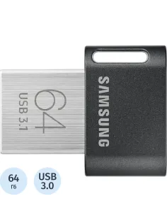 Флеш-память Samsung FIT Plus, 64Gb, USB 3.1 G1, чер, MUF-64AB/APC