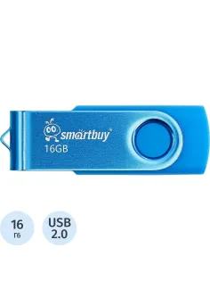 Флеш-память Smartbuy UFD 2.0 16GB Twist Blue (SB016GB2TWB)
