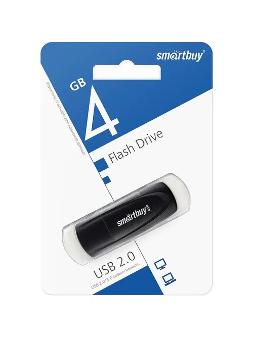 Флеш-память SmartBuy UFD 2.0 004GB Scout Black (SB004GB2SCK)