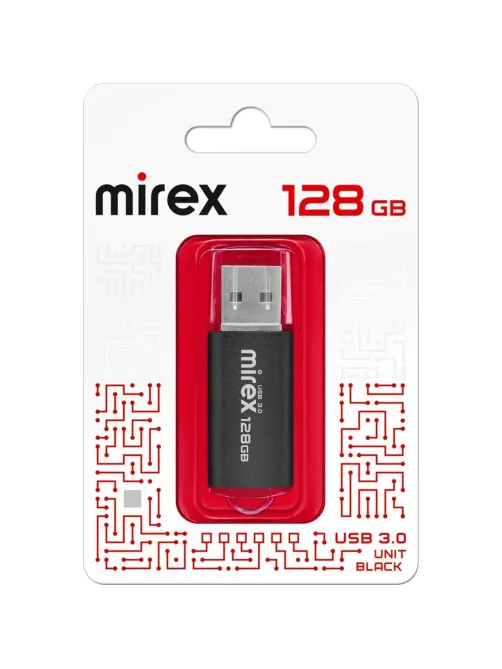 Флеш-память Mirex USB 3.0 UNIT BLACK 128Gb (13600-FM3UB128 )